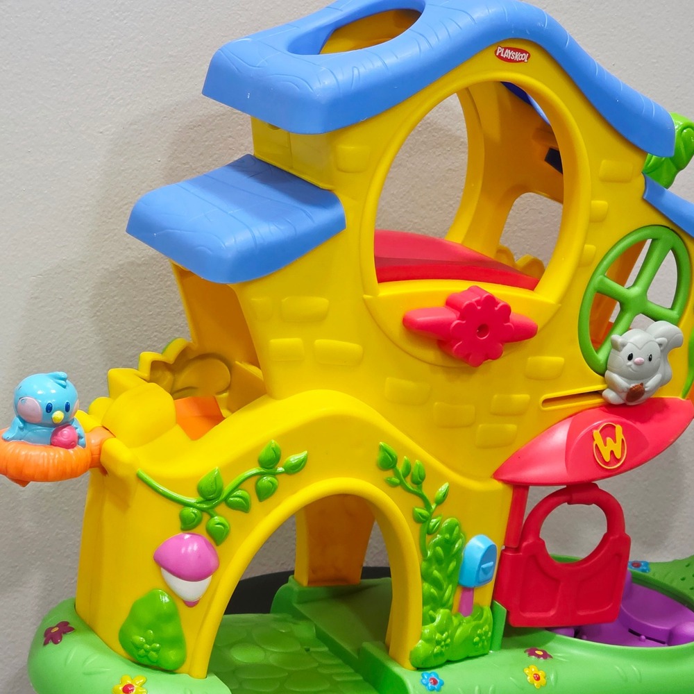 Playskool Weebles Musical Treehouse Playset 29743 Hasbro 2010 Yellow Green Blue - Picture 3 of 7
